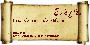 Endrényi Ádám névjegykártya