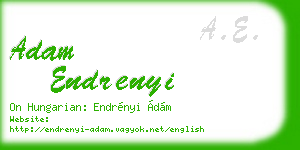 adam endrenyi business card