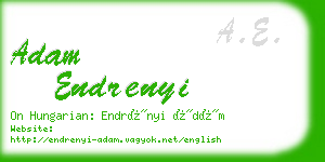 adam endrenyi business card